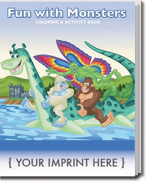 SC0569 Fun with Monsters Coloring and Activity BOOK With Custom Imprin